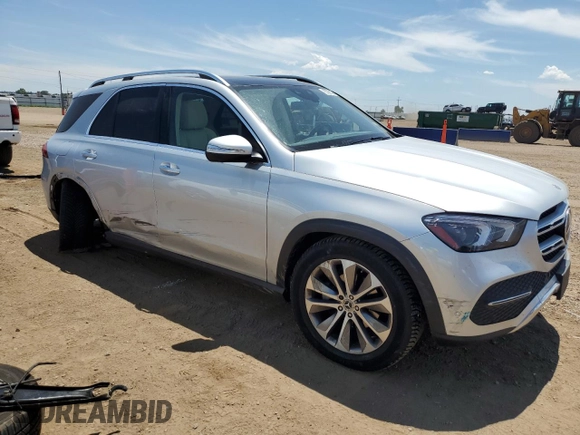 2021 Mercedes-Benz GLE 350 with VIN 4JGFB4KB4MA398254, listed as a Copart auction lot 63298325 with 27,020 mi miles and Salvage title. Bid and sale history available at DreamBid. Image 4.