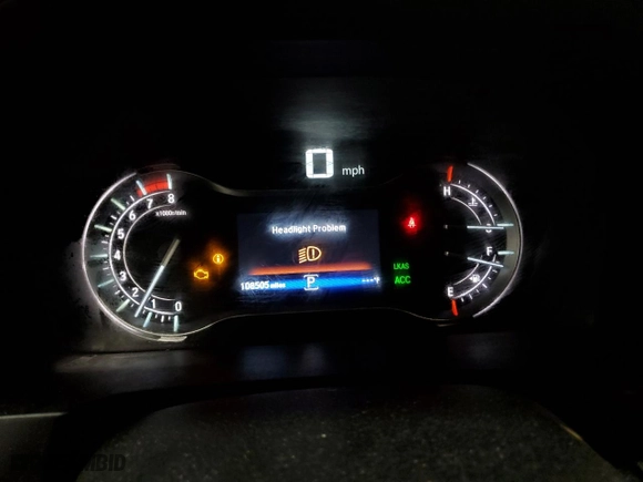 2020 Honda Ridgeline RTL-E with VIN 5FPYK3F79LB011191, listed as a Copart auction lot 44537785 with 108,505 mi miles and Salvage Title. Bid and sale history available at carsss.com. Image 9.