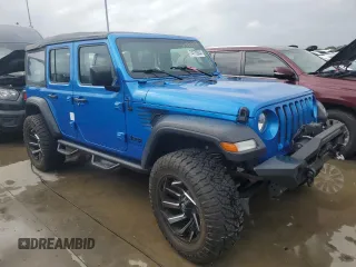 2022 Jeep Wrangler Unlimited Willys with VIN 1C4HJXDN0NW254617, listed as a Copart auction lot 74772844 with Not Provided miles and Non Repairable. Bid and sale history available at DreamBid. Image 4.
