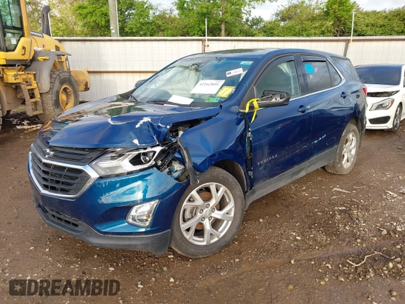 2020 Chevrolet Equinox LT with VIN 2GNAXUEV5L6173091, listed as a IAAI auction lot 42162891 with 43,468 mi miles and . Bid and sale history available at DreamBid. Image 2.
