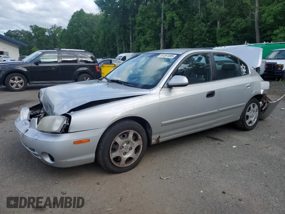 2001 Hyundai Elantra GLS with VIN KMHDN45D01U241519, listed as a Copart auction lot 61551095 with 201,343 mi miles and Salvage title. Bid and sale history available at DreamBid. Image 1.