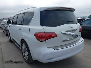 2011 Infiniti QX56 7-passenger with VIN JN8AZ2NF7B9000101, listed as a IAAI auction lot 42004965 with 214,069 mi miles and . Bid and sale history available at DreamBid. Image 3.