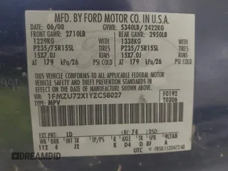 2000 Ford Explorer XLS с VIN 1FMZU72X1YZC58027, выставлен на аукционе IAAI как лот 42529915 с пробегом 186 359 миль миль и . История ставок и продаж доступна на DreamBid. Изображение 9.