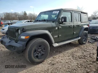 2020 Jeep Wrangler Unlimited Sport S with VIN 1C4HJXDN0LW282107, listed as a Copart auction lot 46431365 with 64,378 mi miles and Salvage Title. Bid and sale history available at carsss.com. Image 1.