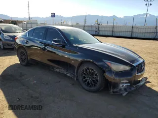 2014 Infiniti Q50 Premium with VIN JN1BV7AR7EM684001, listed as a Copart auction lot 43771765 with 135,183 mi miles and Salvage Title. Bid and sale history available at carsss.com. Image 4.