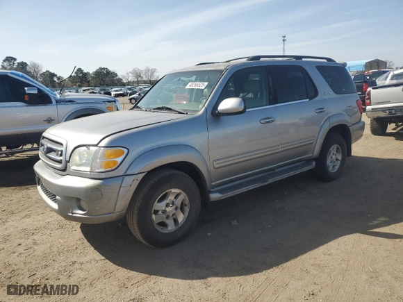 2002 Toyota Sequoia Limited with VIN 5TDZT38A42S064877, listed as a Copart auction lot 48266525 with 141,403 mi miles and Clean Title. Bid and sale history available at carsss.com. Image 1.