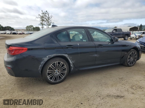 2020 BMW 5 Series 530e with VIN WBAJA9C01LCE28731, listed as a Copart auction lot 55233085 with 47,908 mi miles and Salvage Title. Bid and sale history available at DreamBid. Image 3.