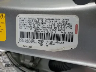 2001 Lexus LS 430 with VIN JTHBN30F810046417, listed as a Copart auction lot 52645575 with 213,865 mi miles and Salvage Title. Bid and sale history available at carsss.com. Image 15.