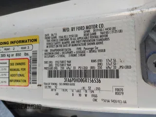 2016 Ford Fusion SE with VIN 3FA6P0HD0GR156536, listed as a IAAI auction lot 42079085 with 166,243 mi miles and . Bid and sale history available at DreamBid. Image 9.