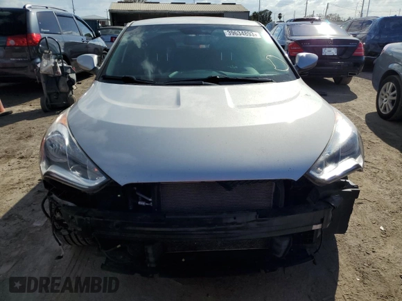 2017 Hyundai Veloster with VIN KMHTC6AD8HU305805, listed as a Copart auction lot 39634893 with 109,899 mi miles. Bid and sale history available at carsss.com. Image 5.