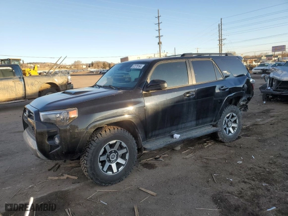 2023 Toyota 4Runner TRD Off Road with VIN JTEPU5JR8P6101979, listed as a Copart auction lot 87275164 with 35,136 mi miles and Salvage Title. Bid and sale history available at carsss.com. Image 1.