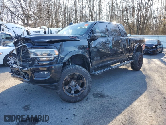 2019 Ram 2500 Laramie with VIN 3C6UR5NL9KG556594, listed as a Copart auction lot 45338315 with 0 mi miles and Salvage Title. Bid and sale history available at carsss.com. Image 1.