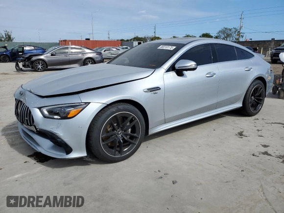 2021 Mercedes-Benz AMG GT 43 z VIN W1K7X5KB8MA041732, wystawiony jako Copart lot #88310175 z przebiegiem Nie podano mil oraz Szkoda całkowita • Salvage title. Historia ofert i sprzedaży dostępna na DreamBid. Obrazek 1.