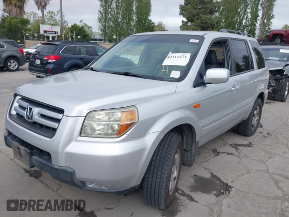 2006 Honda Pilot EX-L with VIN 2HKYF186X6H554433, listed as a IAAI auction lot 42111274 with 212,610 mi miles and . Bid and sale history available at DreamBid. Image 6.
