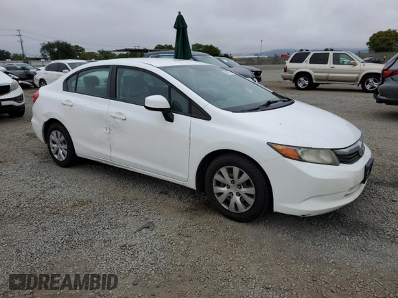 2012 Honda Civic LX z VIN 19XFB2F53CE354965, wystawiony jako Copart lot #59397555 z przebiegiem 181 610 mil mil oraz Szkoda całkowita • Salvage title. Historia ofert i sprzedaży dostępna na DreamBid. Obrazek 4.