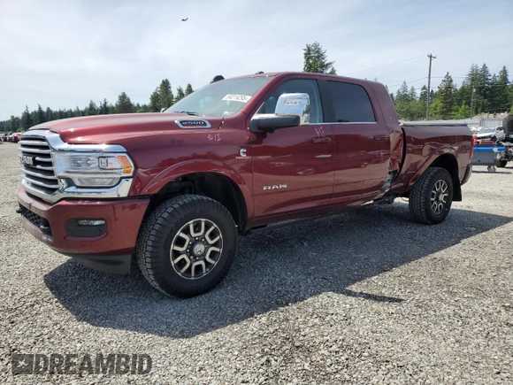 2024 Ram 2500 Longhorn with VIN 3C6UR5PL2RG383945, listed as a Copart auction lot 59219295 with 4,802 mi miles and Salvage title. Bid and sale history available at DreamBid. Image 1.