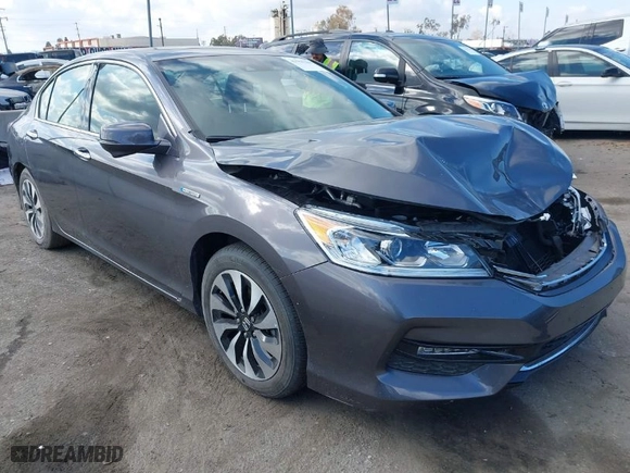 2017 Honda Accord Hybrid EX-L with VIN JHMCR6F55HC027812, listed as a IAAI auction lot 41550180 with 8,539 mi miles. Bid and sale history available at carsss.com. Image 1.