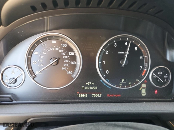 2015 BMW 5 Series 528i with VIN WBA5A5C50FD517577, listed as a Copart auction lot 49313655 with 158,649 mi miles and Salvage Title. Bid and sale history available at carsss.com. Image 9.