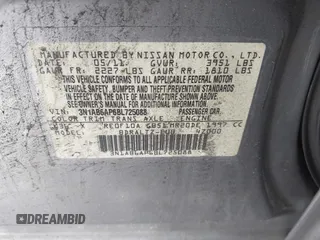 2011 Nissan Sentra SR with VIN 3N1AB6AP6BL725088, listed as a IAAI auction lot 41667370 with 147,708 mi miles and . Bid and sale history available at DreamBid. Image 9.