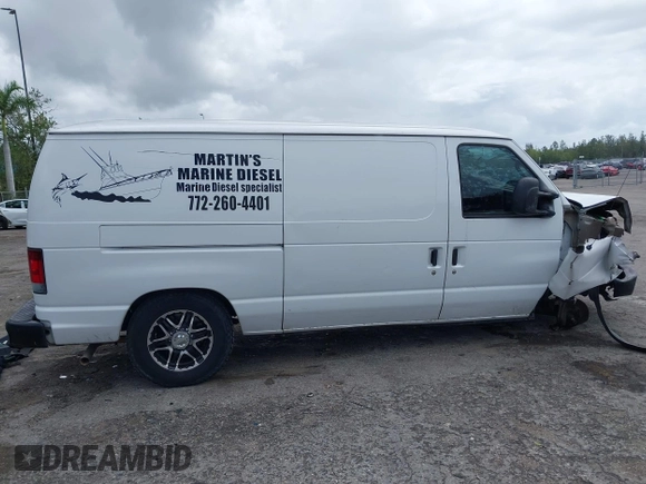2010 Ford Econoline Cargo Commercial with VIN 1FTNE1EW1ADA63712, listed as a IAAI auction lot 42003310 with Not Provided miles and . Bid and sale history available at carsss.com. Image 13.