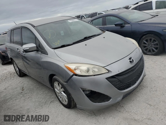 2014 Mazda 5 Sport with VIN JM1CW2BL3E0170021, listed as a Copart auction lot 76302974 with Not Provided miles and Salvage Title. Bid and sale history available at DreamBid. Image 4.
