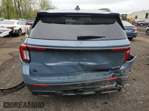 2025 Ford Explorer ST-Line with VIN 1FMUK8KH8SGB48786, listed as a Copart auction lot 55335115 with 1,088 mi miles and Salvage title. Bid and sale history available at DreamBid. Image 6.
