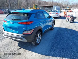 2023 Hyundai Kona SEL with VIN KM8K3CAB0PU961794, listed as a IAAI auction lot 41071018 with 8,988 mi miles and . Bid and sale history available at DreamBid. Image 4.