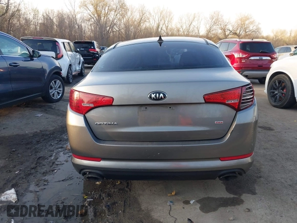 2013 Kia Optima LX with VIN 5XXGM4A77DG166140, listed as a IAAI auction lot 41881144 with 185,391 mi miles. Bid and sale history available at carsss.com. Image 16.