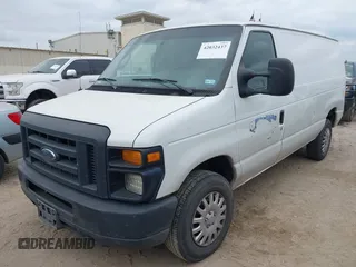 2013 Ford Econoline Cargo Commercial with VIN 1FTNE2EW3DDA65407, listed as a IAAI auction lot 42032437 with 343,429 mi miles and . Bid and sale history available at DreamBid. Image 2.