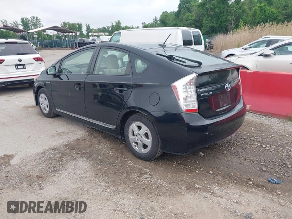 2011 Toyota Prius I with VIN JTDKN3DU7B1375308, listed as a IAAI auction lot 42175054 with 146,975 mi miles. Bid and sale history available at carsss.com. Image 3.