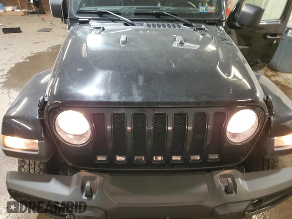 2021 Jeep Wrangler Unlimited Sahara High Altitude with VIN 1C4HJXEG4MW844446, listed as a Copart auction lot 76680594 with 27,124 mi miles and Salvage title. Bid and sale history available at DreamBid. Image 12.