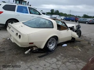 1981 Chevrolet Corvette with VIN 1G1AY8766BS411652, listed as a Copart auction lot 65243964 with 43,893 mi miles and Salvage Title. Bid and sale history available at carsss.com. Image 3.
