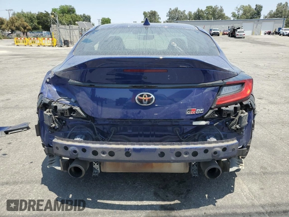 2022 Toyota GR86 Premium with VIN JF1ZNBF13N8758546, listed as a Copart auction lot 58532134 with 35,481 mi miles and Salvage Title. Bid and sale history available at carsss.com. Image 6.
