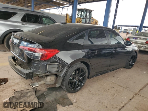 2022 Honda Civic Sedan Sport with VIN 2HGFE2F59NH606847, listed as a Copart auction lot 52019865 with 34,200 mi miles and Salvage Title. Bid and sale history available at carsss.com. Image 3.