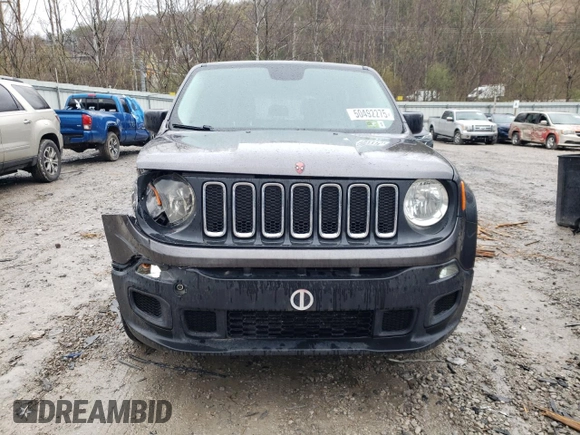 2016 Jeep Renegade Sport with VIN ZACCJBAW5GPD03336, listed as a Copart auction lot 50492275 with 116,001 mi miles and Salvage Title. Bid and sale history available at carsss.com. Image 5.