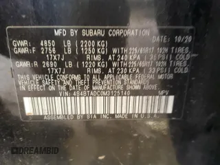 2021 Subaru Outback Premium z VIN 4S4BTADC0M3125140, wystawiony jako Copart lot #65344025 z przebiegiem Nie podano mil oraz Szkoda całkowita • Salvage title. Historia ofert i sprzedaży dostępna na DreamBid. Obrazek 13.