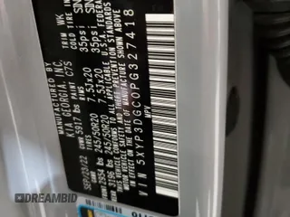 2023 Kia Telluride EX X-Line z VIN 5XYP3DGC0PG327418, wystawiony jako Copart lot #52787335 z przebiegiem Nie podano mil oraz Szkoda całkowita • Salvage title. Historia ofert i sprzedaży dostępna na DreamBid. Obrazek 14.