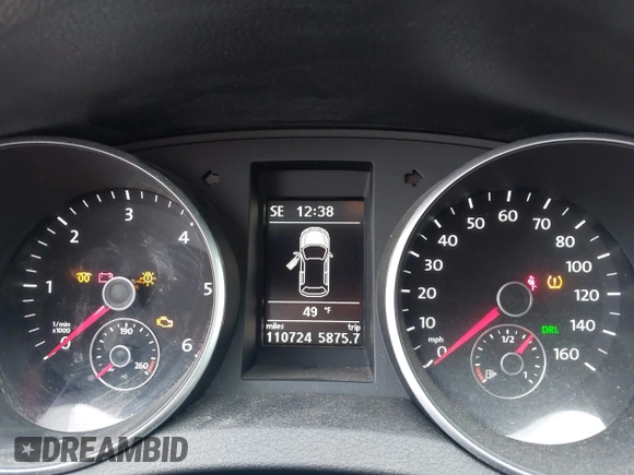 2012 Volkswagen Golf TDI with VIN WVWNM7AJ7CW023514, listed as a IAAI auction lot 41139884 with 110,724 mi miles and . Bid and sale history available at DreamBid. Image 7.