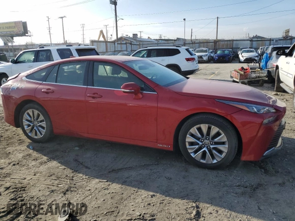 2021 Toyota Mirai XLE with VIN JTDAAAAA2MA003464, listed as a Copart auction lot 72655634 with 23,289 mi miles and Salvage title. Bid and sale history available at DreamBid. Image 4.
