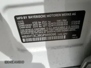 2016 BMW X1 xDrive28i z VIN WBXHT3C38GP888096, wystawiony jako Copart lot #52752255 z przebiegiem 115 084 mil mil oraz Szkoda całkowita • Salvage title. Historia ofert i sprzedaży dostępna na DreamBid. Obrazek 16.