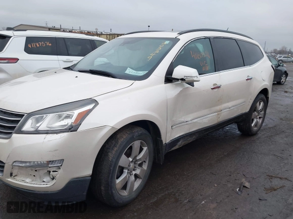 2014 Chevrolet Traverse LTZ z VIN 1GNKRJKDXEJ263349, wystawiony jako IAAI lot #41180521 z przebiegiem 141 564 mil mil oraz . Historia ofert i sprzedaży dostępna na DreamBid. Obrazek 2.