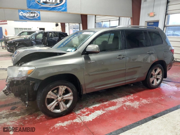 2010 Toyota Highlander Sport with VIN JTEEK3EH6A2152026, listed as a Copart auction lot 85081364 with 112,510 mi miles and Salvage Title. Bid and sale history available at carsss.com. Image 1.