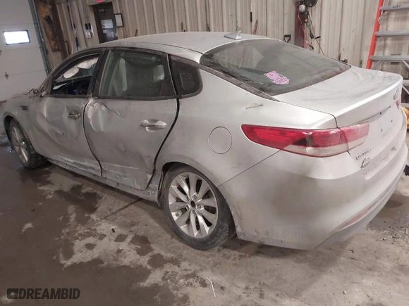 2018 Kia Optima S with VIN 5XXGT4L35JG263409, listed as a IAAI auction lot 41646396 with 97,793 mi miles. Bid and sale history available at carsss.com. Image 3.