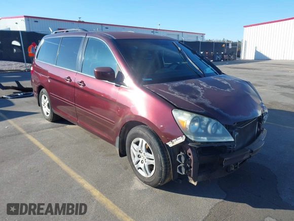 2007 Honda Odyssey EX with VIN 5FNRL38487B440275, listed as a IAAI auction lot 41588030 with 280,937 mi miles. Bid and sale history available at carsss.com. Image 1.