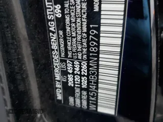 2021 Mercedes-Benz CLA with VIN W1K5J4HB3MN189791, listed as a Copart auction lot 83759684 with 141,439 mi miles and Salvage Title. Bid and sale history available at carsss.com. Image 12.