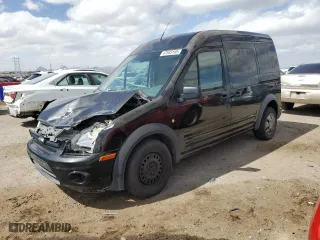 2013 Ford Transit Connect XLT with VIN NM0LS7BNXDT147856, listed as a Copart auction lot 47543195 with 166,546 mi miles and Salvage Title. Bid and sale history available at carsss.com. Image 1.