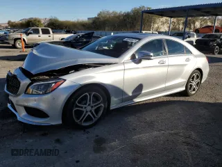2015 Mercedes-Benz CLS-Class CLS 400 with VIN WDDLJ6FB1FA134806, listed as a Copart auction lot 82658674 with 113,900 mi miles and Salvage Title. Bid and sale history available at carsss.com. Image 1.
