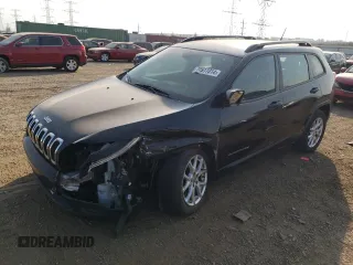 2015 Jeep Cherokee Sport with VIN 1C4PJLAB1FW632136, listed as a Copart auction lot 70917014 with 168,433 mi miles and Salvage Title. Bid and sale history available at carsss.com. Image 1.