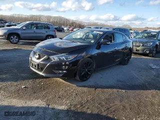 2017 Nissan Maxima SV with VIN 1N4AA6AP9HC421439, listed as a Copart auction lot 45673005 with 118,260 mi miles and Salvage Title. Bid and sale history available at carsss.com. Image 1.
