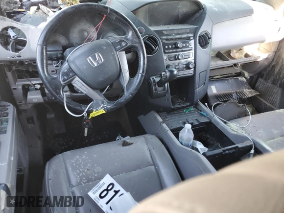2014 Honda Pilot EX-L with VIN 5FNYF3H52EB011478, listed as a Copart auction lot 81804884 with Not Provided miles and Non Repairable. Bid and sale history available at DreamBid. Image 8.